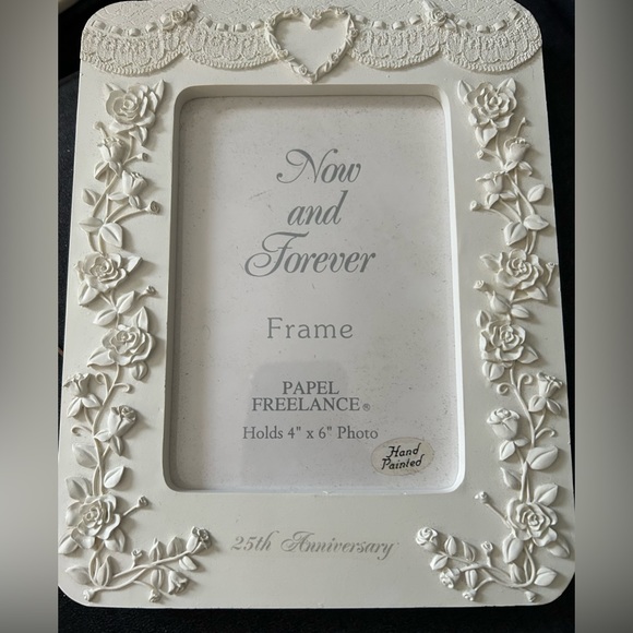 (2) Papel Freelance NowandForever 25th Wedding Anniversary 4x6 5x7 Picture Frame - Picture 6 of 10